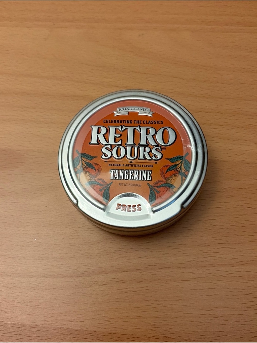 Tangerine Candy Tin - Portable Orange Treat